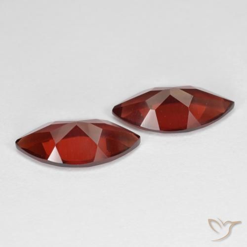 Pyrope Garnet Gemstones in 12.1 x 6 mm Size for Sale, Pyrope Garnet Stones in Medium Red Color