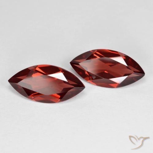 3.87 ctw Red Pyrope Garnet Stones, Natural Pyrope Garnet in Marquise Facet Shape for Sale