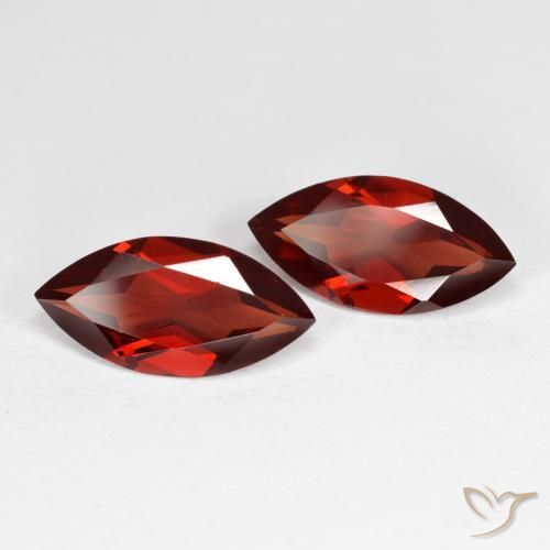 3.60 ctw Red Pyrope Garnet Stones, Natural Pyrope Garnet in Marquise Facet Shape for Sale