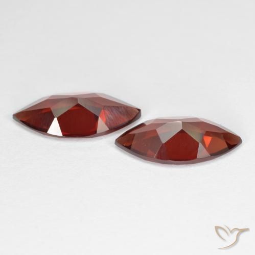 Pyrope Garnet Gemstones in 12.2 x 6 mm Size for Sale, Pyrope Garnet Stones in Medium Red Color