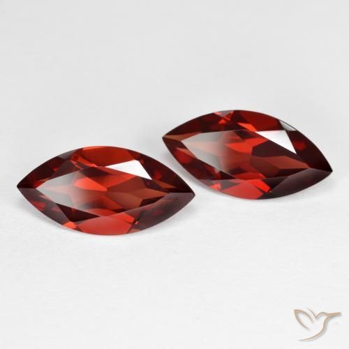 3.95 ctw Red Pyrope Garnet Stones, Natural Pyrope Garnet in Marquise Facet Shape for Sale
