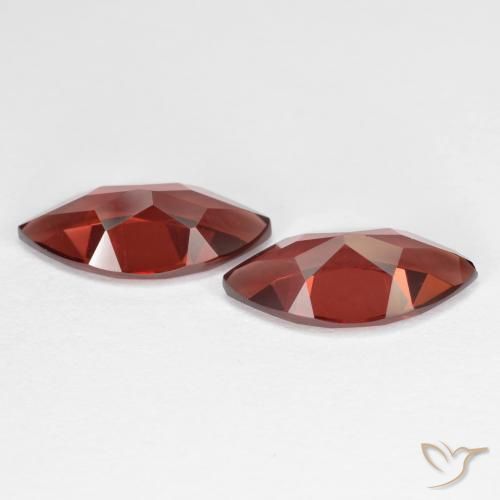 Pyrope Garnet Gemstones in 12.1 x 6.1 mm Size for Sale, Pyrope Garnet Stones in Deep Red Color