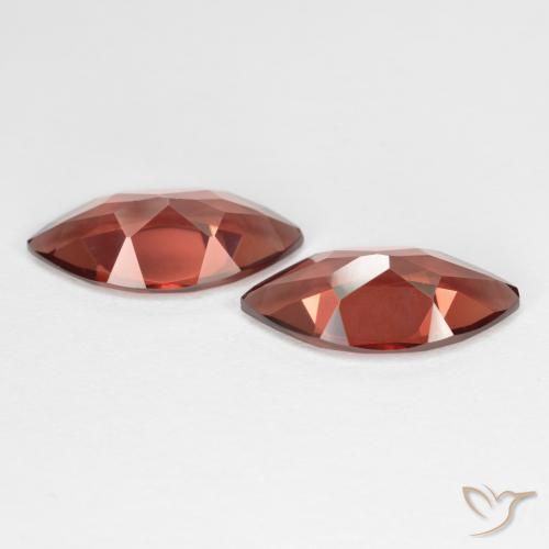 Pyrope Garnet Gemstones in 12.1 x 6.1 mm Size for Sale, Pyrope Garnet Stones in Deep Brick Red Color