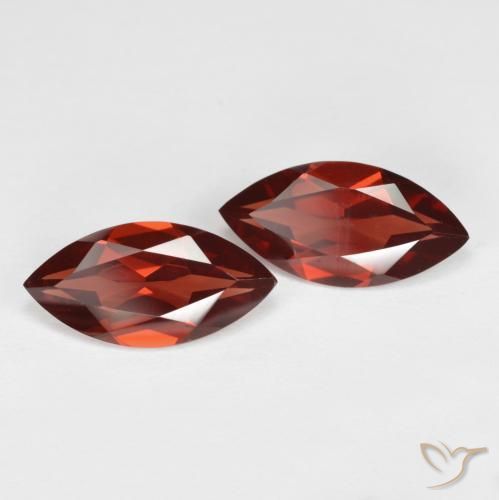 3.74 ctw Red Pyrope Garnet Stones, Natural Pyrope Garnet in Marquise Facet Shape for Sale