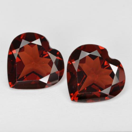 Dark Red Pyrope Garnet Gem - 1.7ct Heart Facet (ID: 590687)