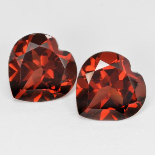 Deep Red Pyrope Garnet Gem - 2.1ct Heart Facet (ID: 590690)