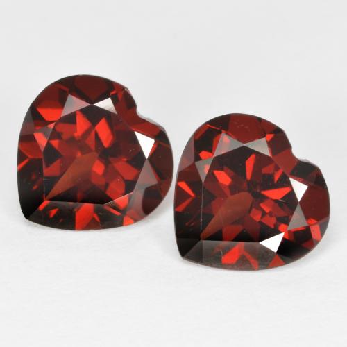 Deep Blood Red Pyrope Garnet Gem - 2.1ct Heart Facet (ID: 590691)