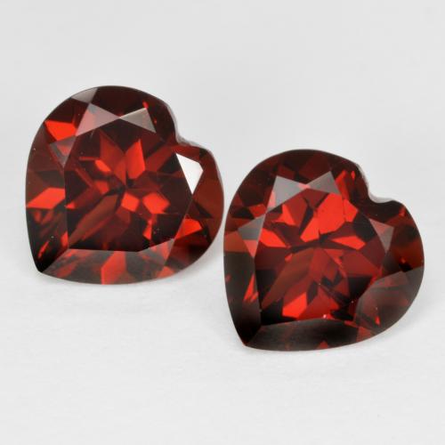 Темно-красный Гранат Пироп Камень - 2.2ct Фасетная огранка формы Сердце (ID: 590698)