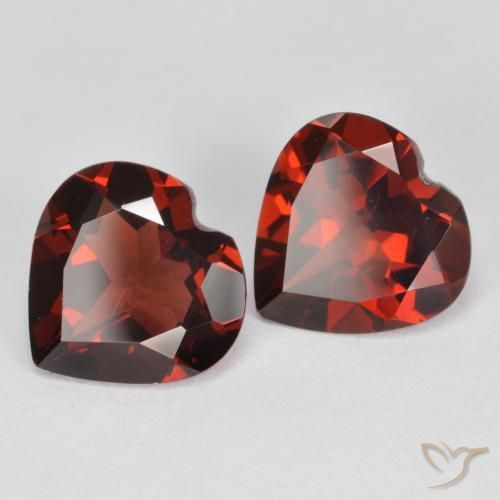 3.58 ct Heart Cut Pyrope Garnet, 8 x 7.9 mm From Mozambique, Photo A