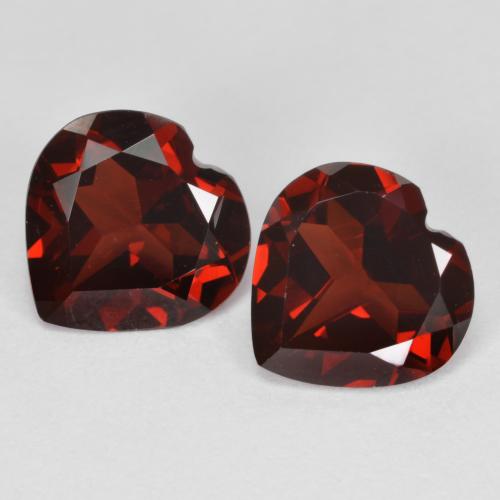 Dark Red Pyrope Garnet Gem - 1.8ct Heart Facet (ID: 590955)