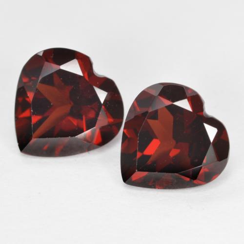 Dark Red Pyrope Garnet Gem - 1.9ct Heart Facet (ID: 591673)