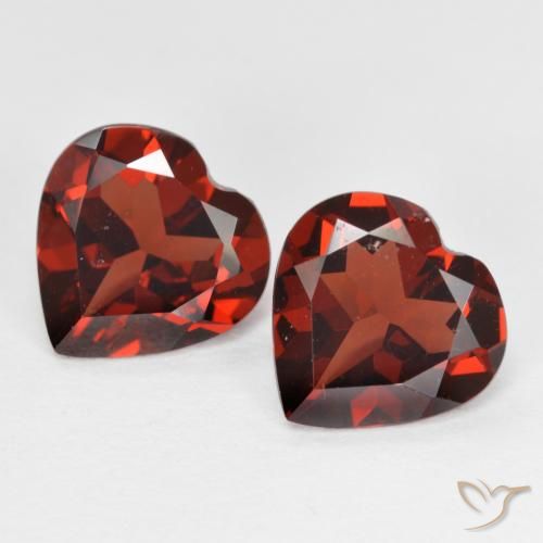 3.50ctw Natural Currant Red Pyrope Garnet, Heart, VS