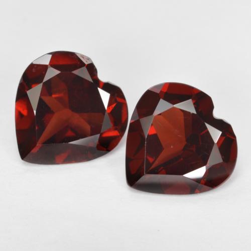 Deep Red Pyrope Garnet Gem - 1.8ct Heart Facet (ID: 591681)