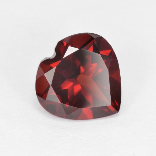 Deep Blood Red Granato piropo Gem - 2ct Cuore sfaccettato (ID: 594224)