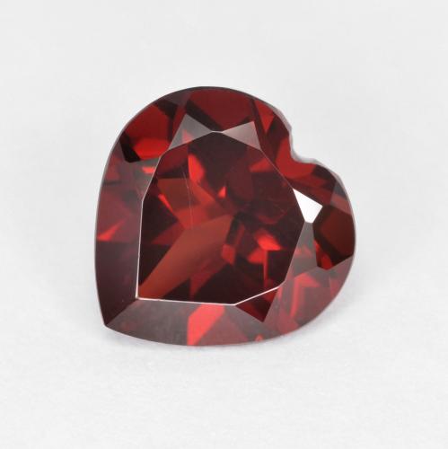 Темно-красный Гранат Пироп Камень - 2.1ct Фасетная огранка формы Сердце (ID: 594225)