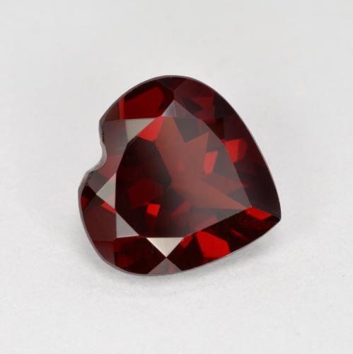 Rojo oscuro Granate Piropo Gema - 2.1ct Forma de corazón (ID: 594234)