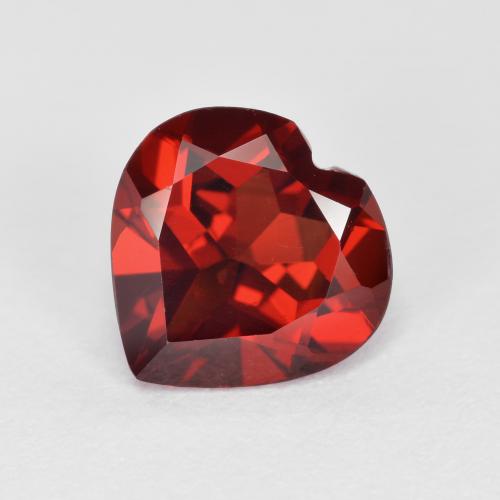 Rosso scuro Granato piropo Gem - 2ct Cuore sfaccettato (ID: 594731)