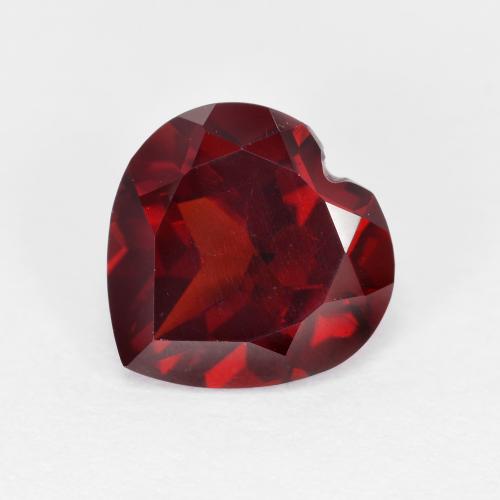 Deep Red Pyrope Garnet Gem - 2.2ct Heart Facet (ID: 594734)