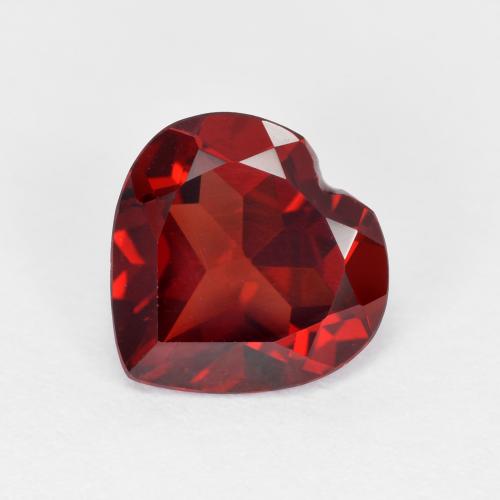 Rojo sangre intenso Granate Piropo Gema - 1.9ct Forma de corazón (ID: 594738)
