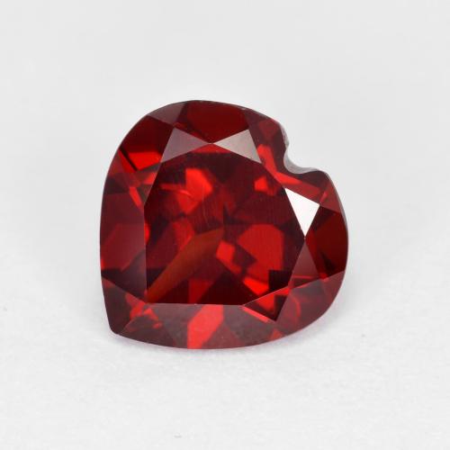 Rojo oscuro Granate Piropo Gema - 2ct Forma de corazón (ID: 594739)