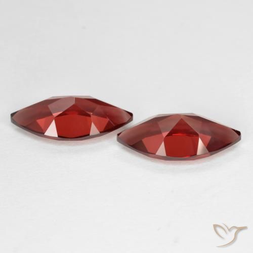 Pyrope Garnet Gemstones in 12.1 x 6 mm Size for Sale, Pyrope Garnet Stones in Currant Red Color