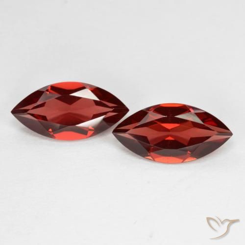 3.89 ct Marquise Cut Pyrope Garnet, 12 x 6 mm From Mozambique, Photo A