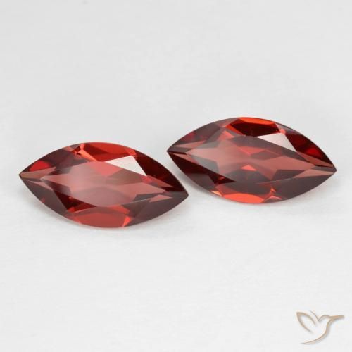 3.89 ctw Red Pyrope Garnet Stones, Natural Pyrope Garnet in Marquise Facet Shape for Sale