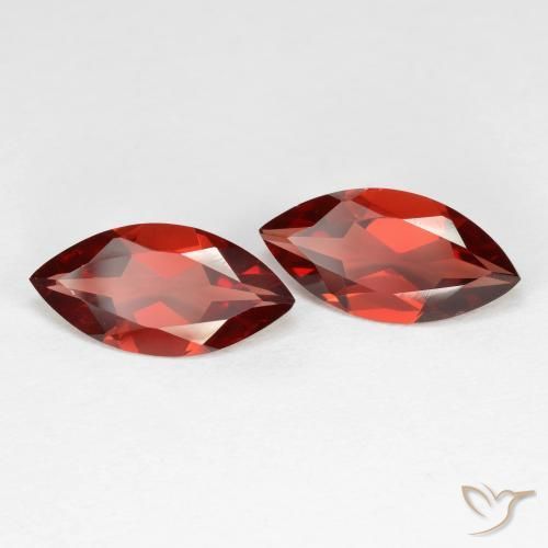 3.35 ctw Red Pyrope Garnet Stones, Natural Pyrope Garnet in Marquise Facet Shape for Sale