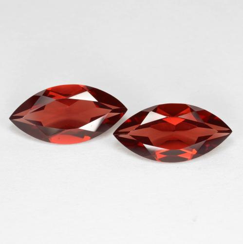 Deep Red Pyrope Garnet Gem - 1.9ct Marquise Facet (ID: 601134)