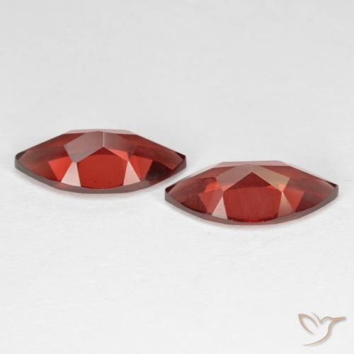 Pyrope Garnet Gemstones in 12.1 x 6 mm Size for Sale, Pyrope Garnet Stones in Dark Red Color