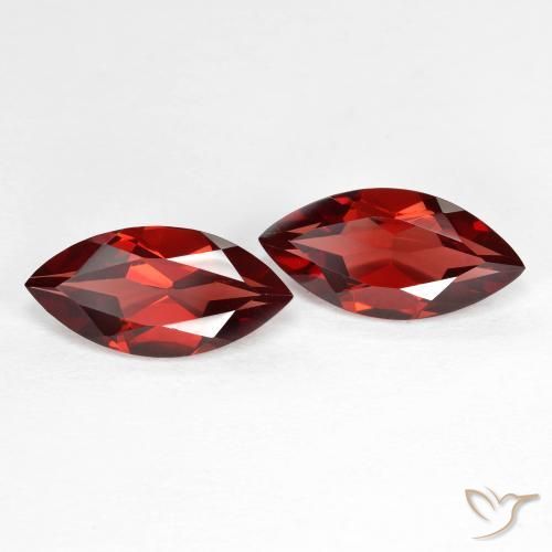 3.85 ctw Red Pyrope Garnet Stones, Natural Pyrope Garnet in Marquise Facet Shape for Sale
