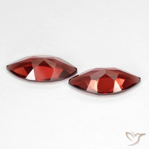 Pyrope Garnet Gemstones in 12.1 x 5.9 mm Size for Sale, Pyrope Garnet Stones in Currant Red Color
