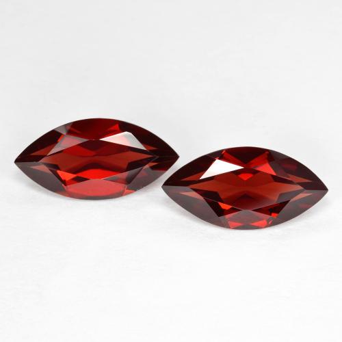 Currant Red Pyrope Garnet Gem - 2ct Marquise Facet (ID: 601162)