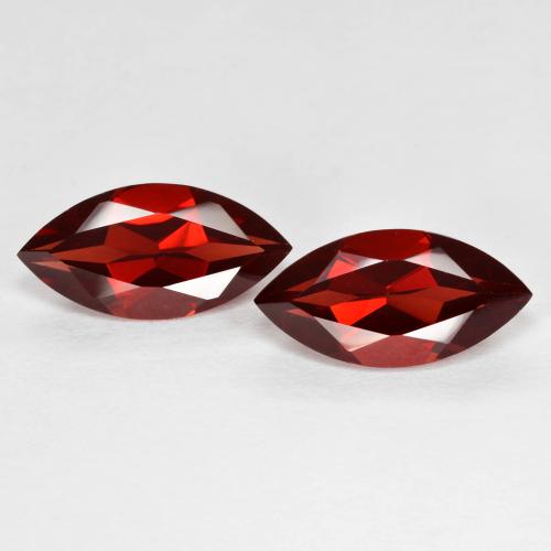 Deep Blood Red Pyrope Garnet Gem - 2.1ct Marquise Facet (ID: 601358)