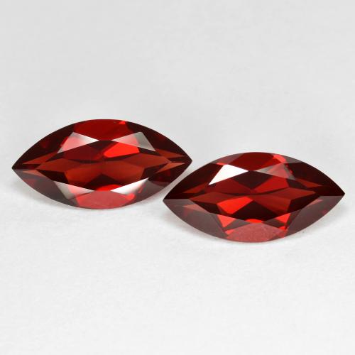 Deep Red Pyrope Garnet Gem - 2.1ct Marquise Facet (ID: 601360)