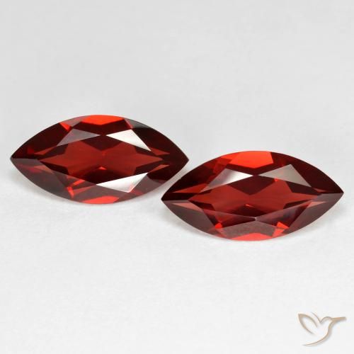 Medium Red Pyrope Garnet Gem - 1.9ct Marquise Facet (ID: 601363)