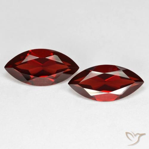 3.96 ct Marquise Cut Pyrope Garnet, 12 x 5.8 mm From Mozambique, Photo A