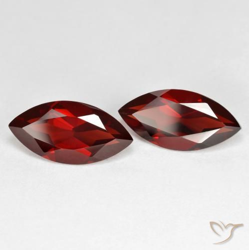 3.96 ctw Red Pyrope Garnet Stones, Natural Pyrope Garnet in Marquise Facet Shape for Sale