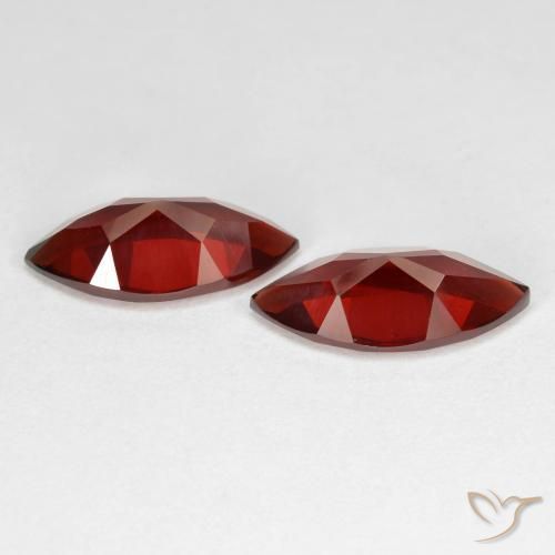 Pyrope Garnet Gemstones in 12 x 5.8 mm Size for Sale, Pyrope Garnet Stones in Deep Red Color