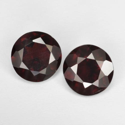 Rouge foncé Grenat Pyrope gemme - 0.8ct Facette ronde (ID: 614341)