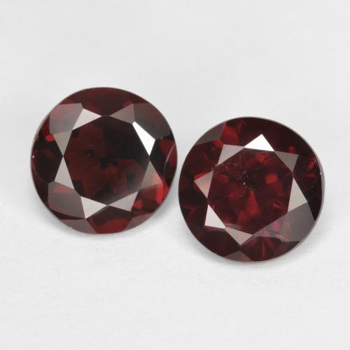 Deep Blood Red Pyrope Garnet Gem - 1ct Round Facet (ID: 614342)