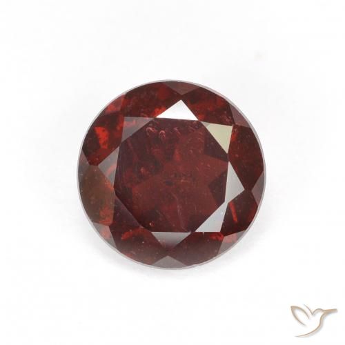 Grenat Pyrope Rouge Tour 7mm du Mozambique, poids de 1,7 ct, pierre gemme naturelle Non traité de pureté VS, 1 pièce de grenats pyrope round facet, couleur : Rouge foncé, dureté de Mohs de 6.5 à 7.5 convient aux bijoux de tous les jours, pierre de sagesse, Photo A
