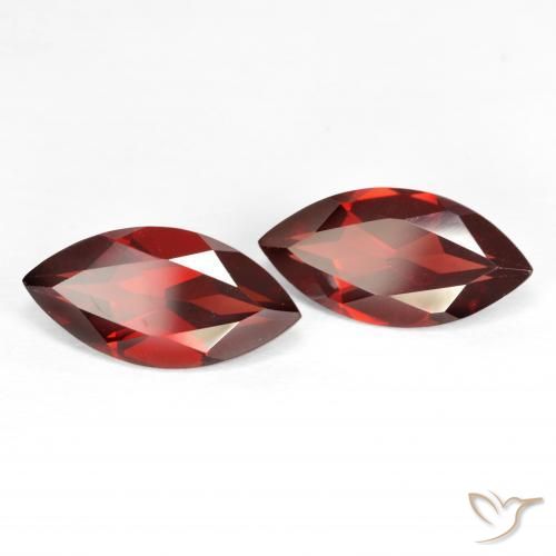 3.93 ctw Red Pyrope Garnet Stones, Natural Pyrope Garnet in Marquise Facet Shape for Sale