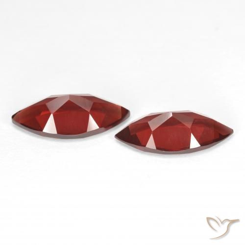 Pyrope Garnet Gemstones in 12 x 6 mm Size for Sale, Pyrope Garnet Stones in Medium Red Color