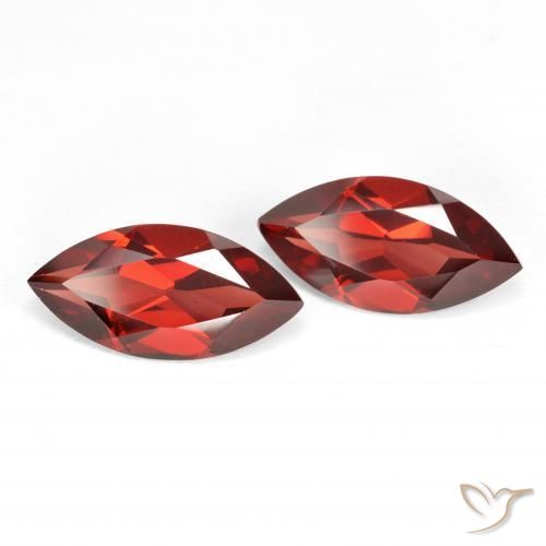 3.92 ctw Red Pyrope Garnet Stones, Natural Pyrope Garnet in Marquise Facet Shape for Sale