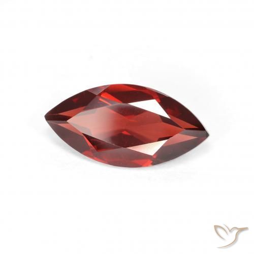 2.01 ct Red Pyrope Garnet Stone, Natural Pyrope Garnet in Marquise Facet Shape for Sale