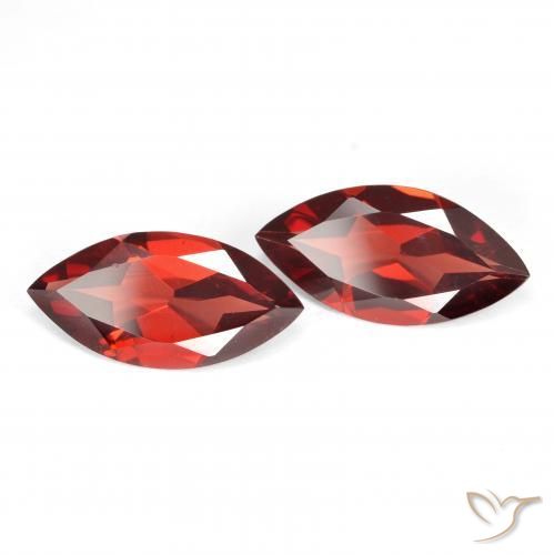 3.37 ctw Red Pyrope Garnet Stones, Natural Pyrope Garnet in Marquise Facet Shape for Sale