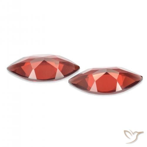 Pyrope Garnet Gemstones in 12 x 5.7 mm Size for Sale, Pyrope Garnet Stones in Currant Red Color