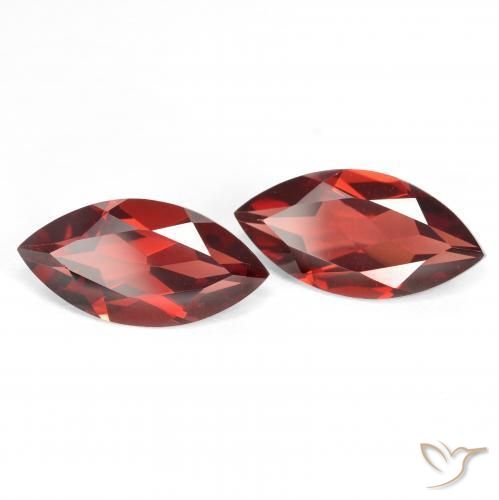 4.07 ctw Red Pyrope Garnet Stones, Natural Pyrope Garnet in Marquise Facet Shape for Sale