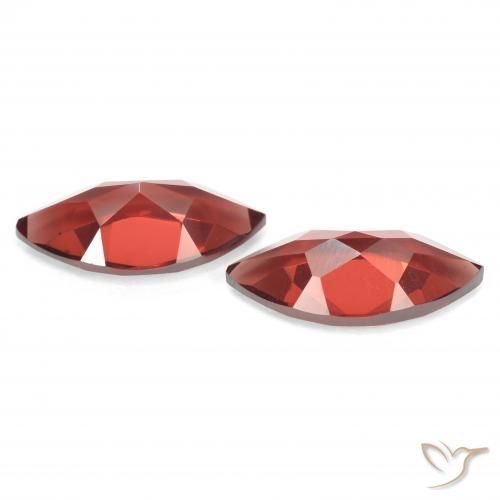Pyrope Garnet Gemstones in 12.1 x 6 mm Size for Sale, Pyrope Garnet Stones in Currant Red Color